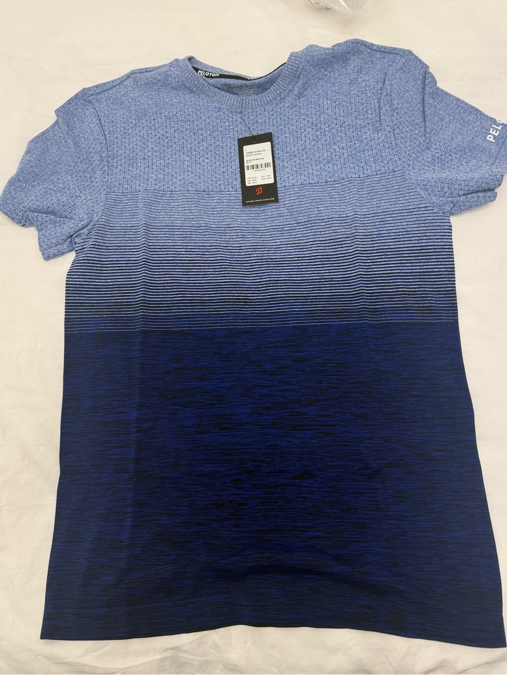 Peloton Men’s Blue Gradient Crew Neck Short Sleeve Shirt